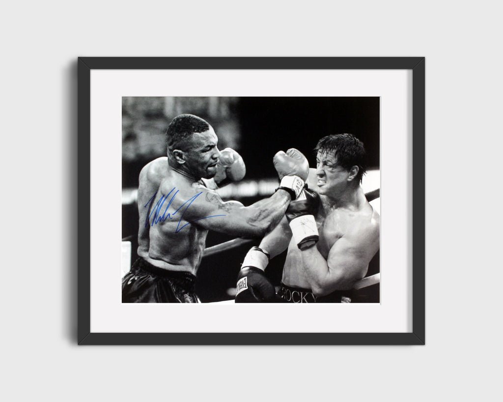 Mike Tyson Autograph Print - Tyson vs Rocky - Fantasy Fight Night Boxing FSPrints Gallery Frame 16x20