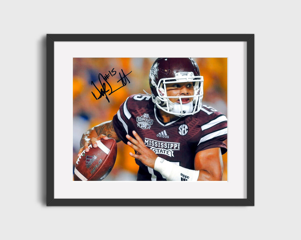 Mississippi State Autograph Print - Dak Prescott - Bulldog Leader College FSPrints Gallery Frame 16x20