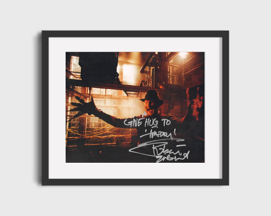 Movie Autograph Print - A Nightmare on Elm Street - Robert Englund - Sweet dreams slasher Movies FSPrints Gallery Frame 16x20