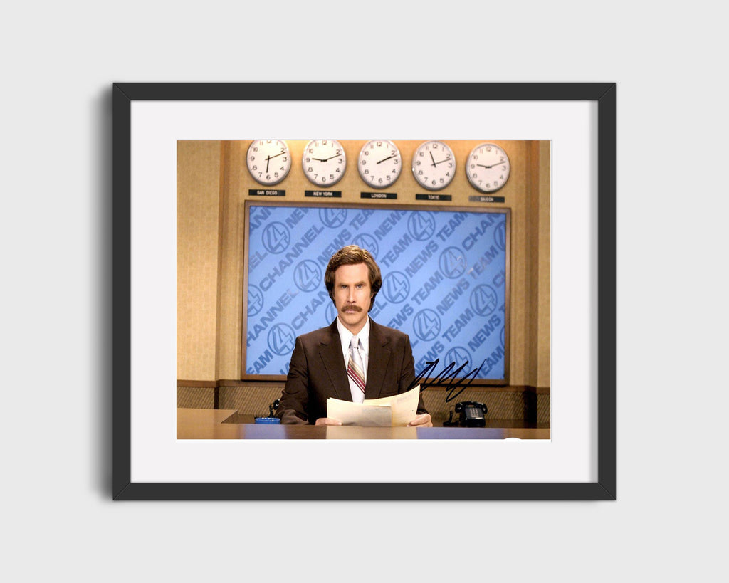 Movie Autograph Print - Anchorman - Will Ferrell - Stay classy Movies FSPrints Gallery Frame 16x20