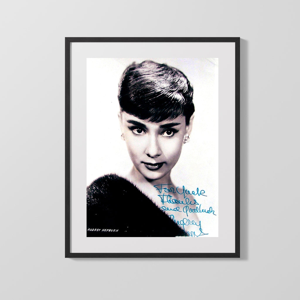 Movie Autograph Print - Audrey Hepburn - Timeless Grace Movies FSPrints Gallery Frame 16x20