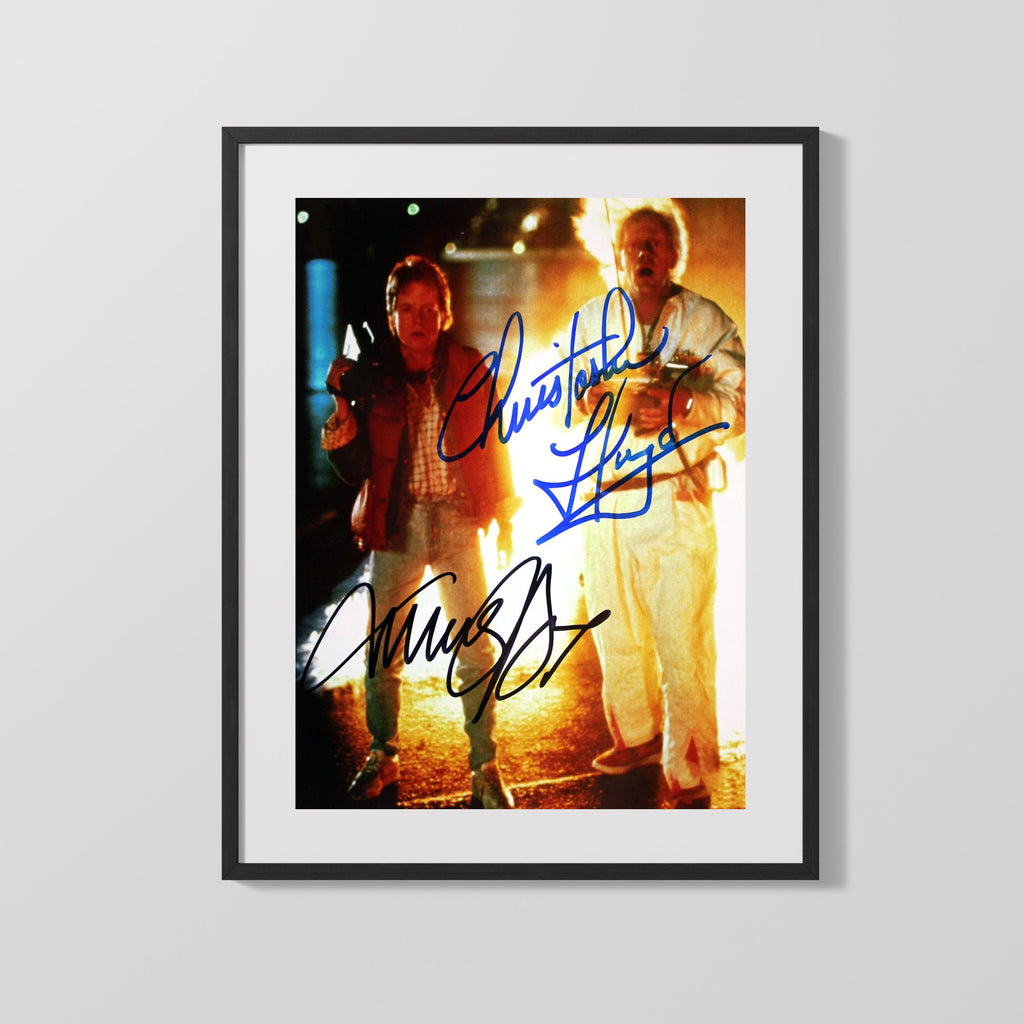 Movie Autograph Print - Back to the Future - Great Scott Movies FSPrints Gallery Frame 16x20