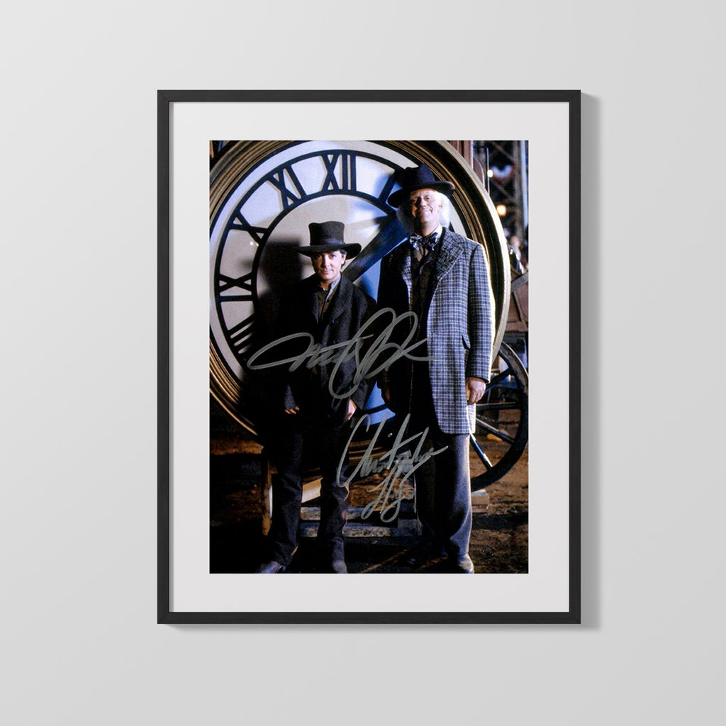 Movie Autograph Print - Back to the Future III - Clock Tower Duel Movies FSPrints Gallery Frame 16x20