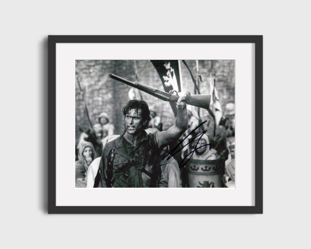 Movie Autograph Print - Bruce Campbell - Army of Darkness - Groovy Hero Movies FSPrints Gallery Frame 16x20