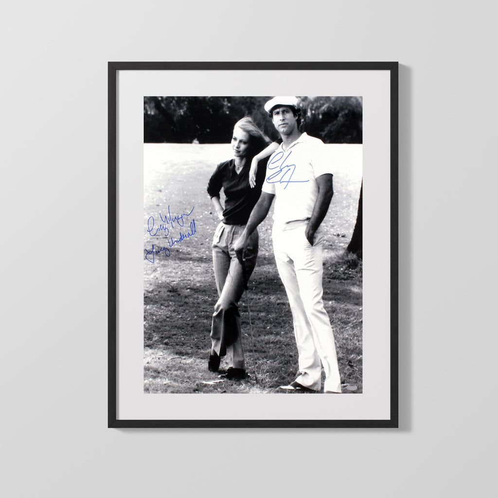 Movie Autograph Print - Chevy Chase and Cindy Morgan - Caddyshack Legends Movies FSPrints Gallery Frame 16x20