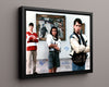 Movie Autograph Print - Ferris Buellers Day Off - Matthew Broderick and Mia Sara and Alan Ruck Movies FSPrints Floating Canvas 16x20
