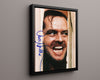 Movie Autograph Print - Jack Nicholson - Heres Johnny Movies FSPrints Floating Canvas 16x20