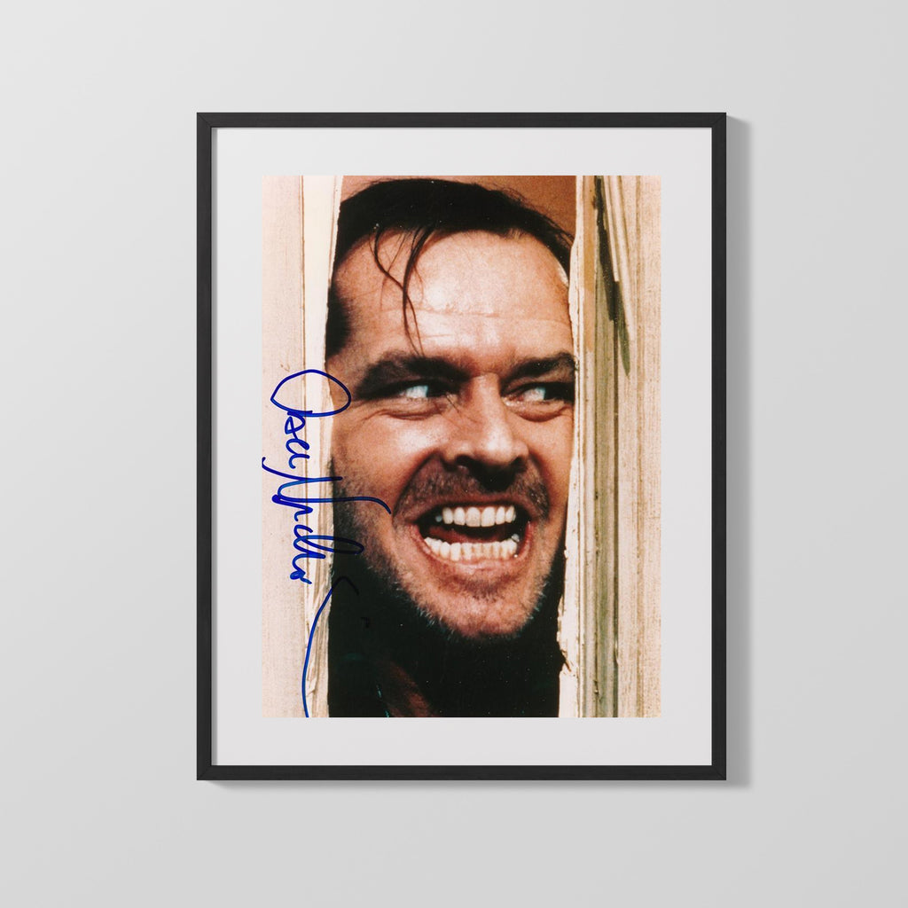 Movie Autograph Print - Jack Nicholson - Heres Johnny Movies FSPrints Gallery Frame 16x20