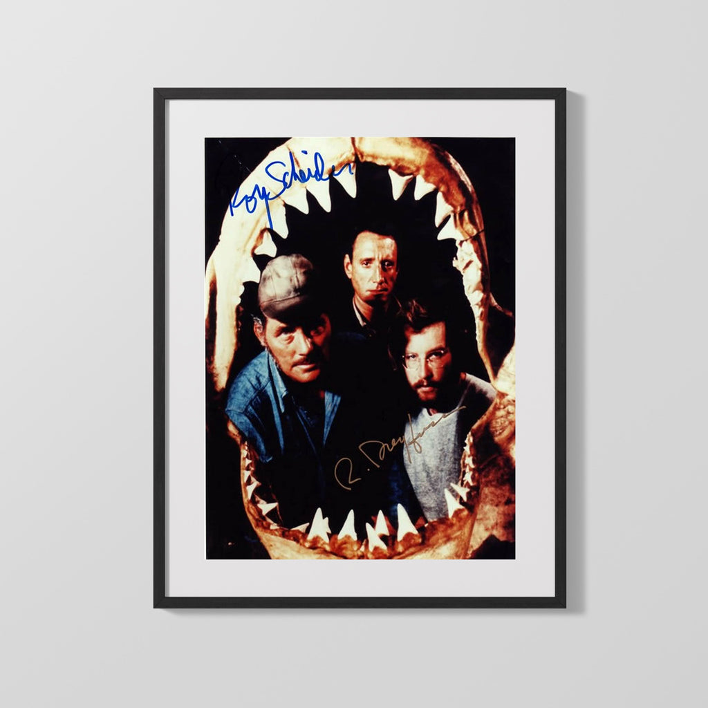 Movie Autograph Print - Jaws Cast - Shark-Sized Terror Movies FSPrints Gallery Frame 16x20