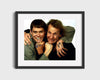Movie Autograph Print - Jim Carrey and Jeff Daniels - Dumb and Dumber - The Dynamic Dunces Movies FSPrints Gallery Frame 16x20
