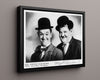 Movie Autograph Print - Laurel and Hardy - Bowler Hat Buddies Movies FSPrints Floating Canvas 16x20