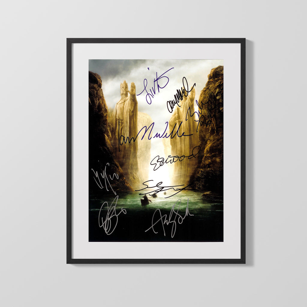 Movie Autograph Print - Lord of the Rings Cast - Journey Signed Movies FSPrints Gallery Frame 16x20