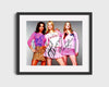 Movie Autograph Print - Mean Girls - Lacey Chabert Rachel McAdams and Amanda Seyfried - On Wednesdays we sign pink Movies FSPrints Gallery Frame 16x20