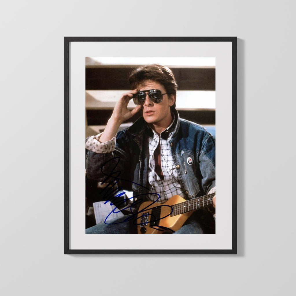 Movie Autograph Print - Michael J. Fox - Rockin McFly Movies FSPrints Gallery Frame 16x20