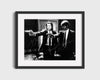 Movie Autograph Print - Pulp Fiction - John Travolta and Samuel L. Jackson - Royale with guns Movies FSPrints Gallery Frame 16x20