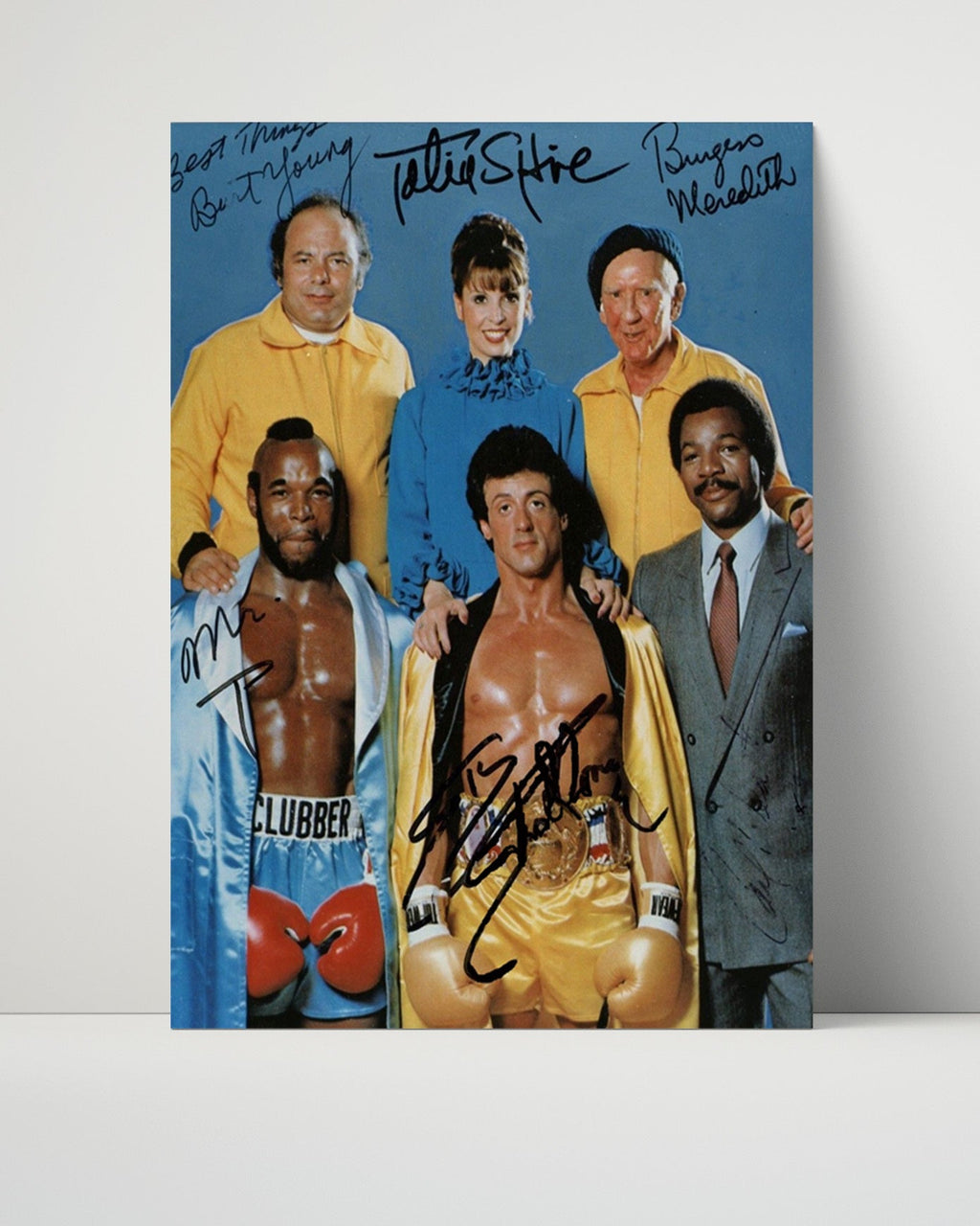 Movie Autograph Print Unframed - Rocky - Sylvester Stallone and Carl Weathers - Heavyweight showdown Movies Unframed FSPrints Poster 16x20