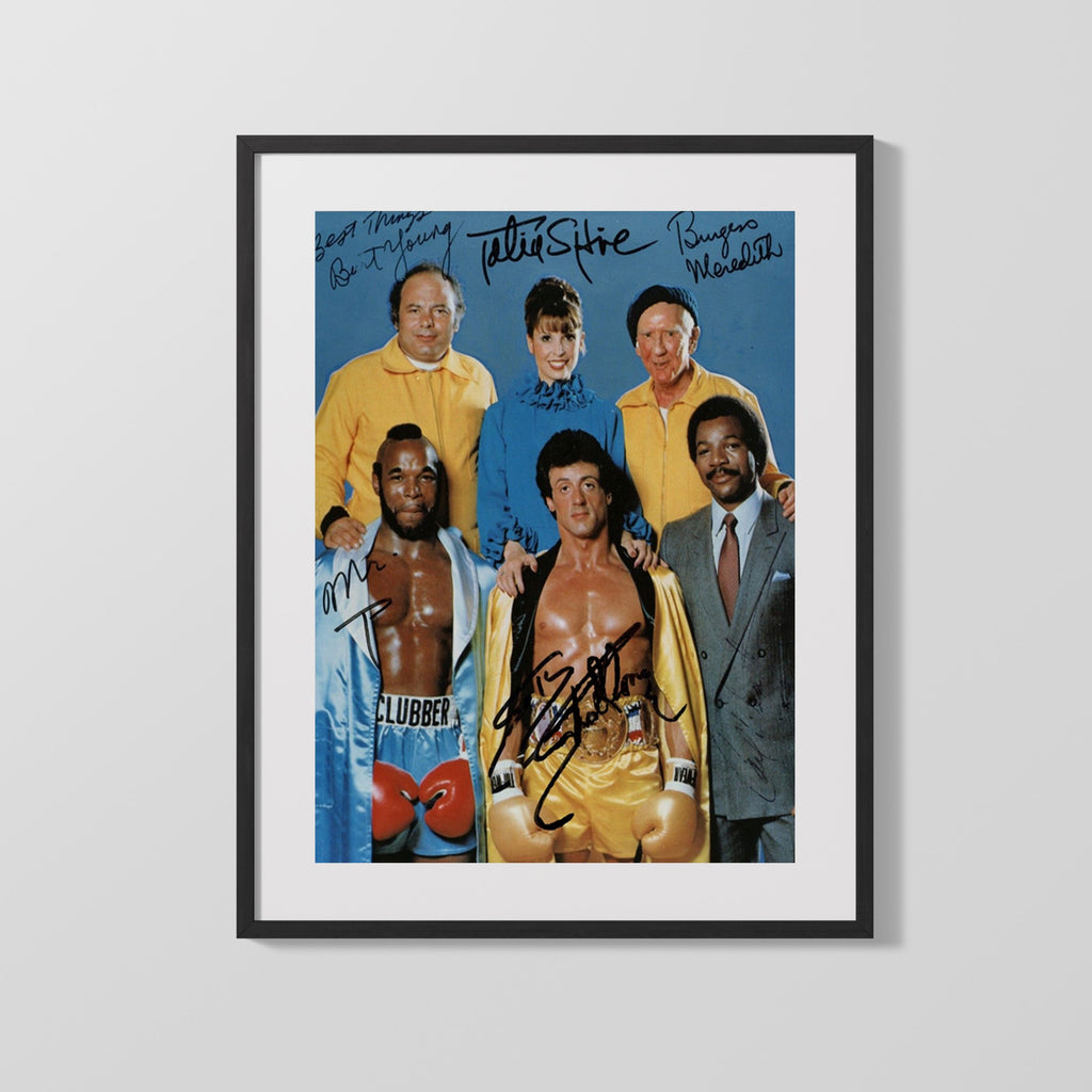 Movie Autograph Print - Rocky III Cast - Champions Row Movies FSPrints Gallery Frame 16x20