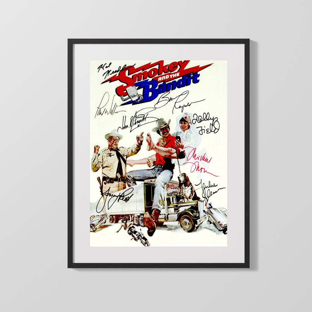 Movie Autograph Print - Smokey and the Bandit - Signed Poster Movies FSPrints Gallery Frame 16x20
