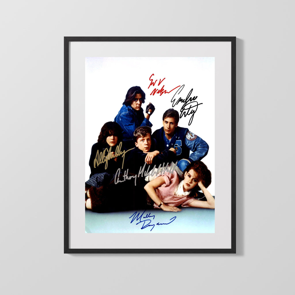 Movie Autograph Print - The Breakfast Club - Saturday Detention Movies FSPrints Gallery Frame 16x20