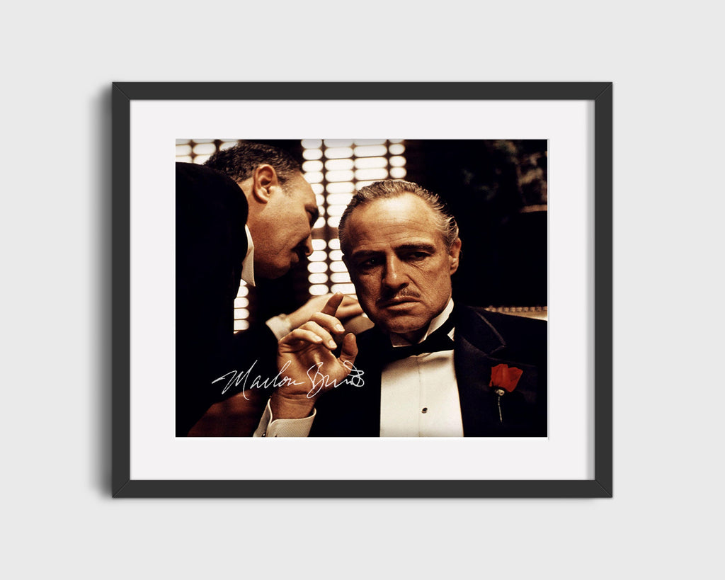 Movie Autograph Print - The Godfather - Marlon Brando - Make Him an Offer Movies FSPrints Gallery Frame 16x20