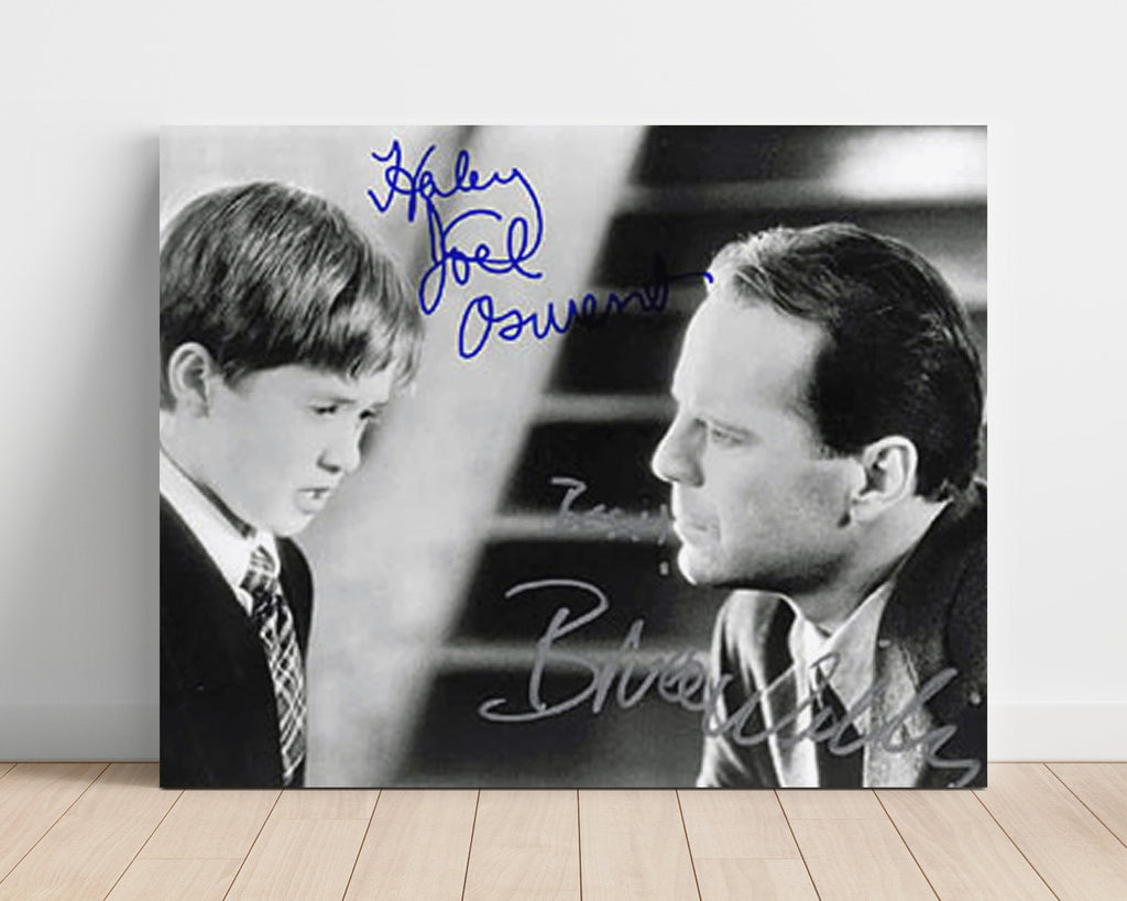 Movie Autograph Print Unframed - The Sixth Sense - Bruce Willis and Haley Joel Osment - I see dead people Movies Unframed FSPrints Poster 16x20