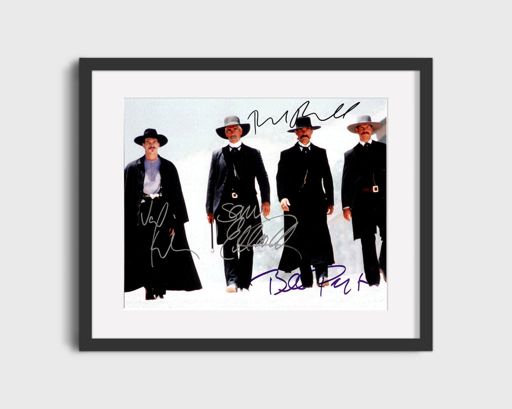 Movie Autograph Print - Tombstone - Cast - Hells coming with me Movies FSPrints Gallery Frame 16x20