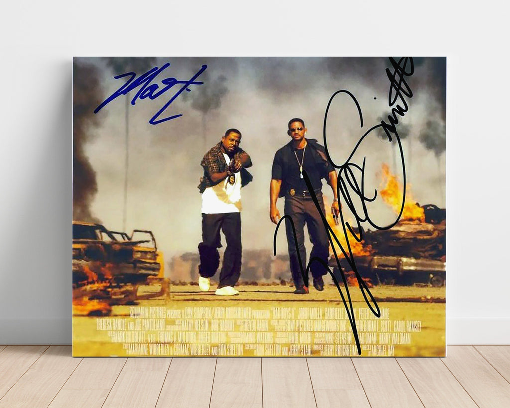 Movie Autograph Print Unframed - Will Smith and Martin Lawrence - Bad Boys II - Ride or Die Duo Movies Unframed FSPrints Poster 16x20