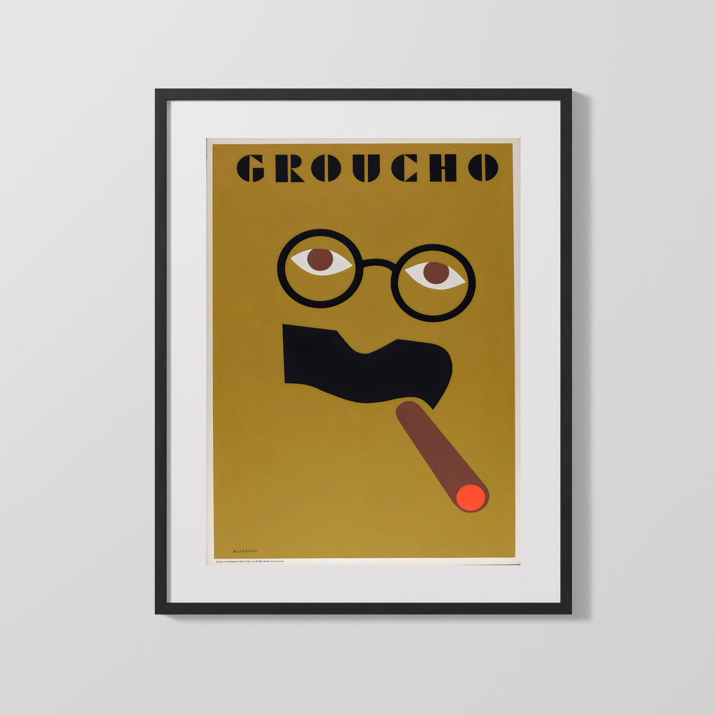 Movie Star Poster - Groucho Marx - Minimalist Cigar Icon Movies FSPrints Gallery Frame 16x20