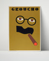Movie Star Poster - Groucho Marx - Minimalist Cigar Icon Movies FSPrints Poster 16x20