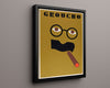 Movie Star Poster - Groucho Marx - Minimalist Cigar Icon Movies FSPrints Floating Canvas 16x20