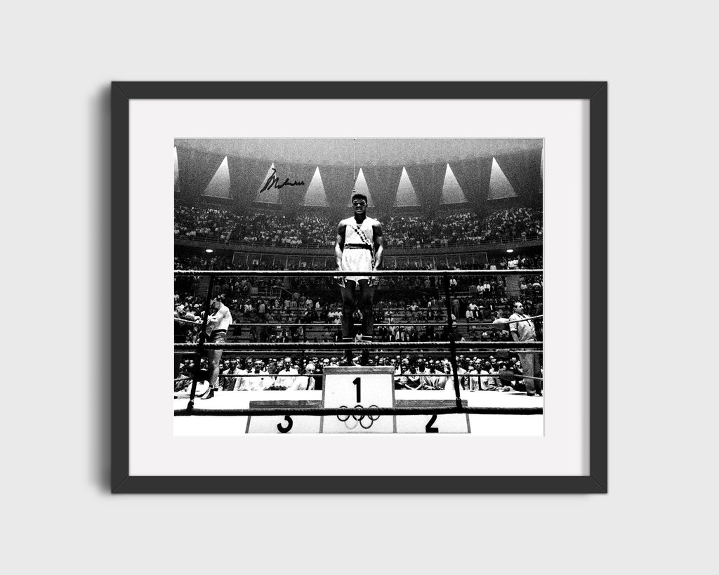 Muhammad Ali Autograph Print - 1960 Olympic Gold Medal - The Beginning of Greatness Boxing FSPrints Gallery Frame 16x20