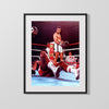 Muhammad Ali Autograph Print - Ali vs Foreman Knockdown - Rumble in the Jungle Boxing FSPrints Gallery Frame 16x20