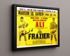 Muhammad Ali Autograph Print - Ali vs Frazier Fight Poster - Clash of the Titans Boxing FSPrints Floating Canvas 16x20