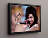 Music Autograph Photo - Amy Winehouse - Back to Black Smile Music Vintage Framed Prints Floating Canvas 16x20