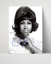 Music Autograph Photo - Aretha Franklin - Queen of Soul Gaze Music Vintage Framed Prints Poster 16x20