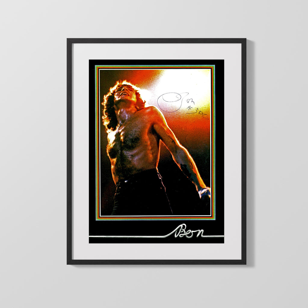 Music Autograph Photo - Bon Scott - Highway to Sweat Music Vintage Framed Prints Gallery Frame 16x20