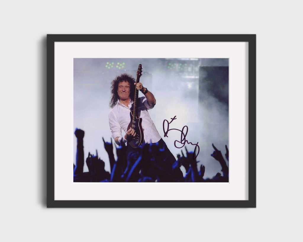 Music Autograph Photo - Brian May - Queen of the Stage Music Vintage Framed Prints Gallery Frame 16x20