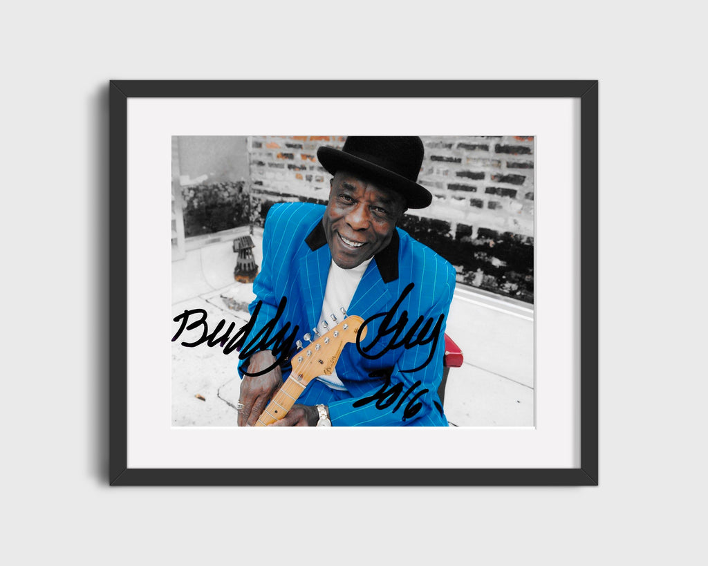 Music Autograph Photo - Buddy Guy - Chicago Blues King Music Vintage Framed Prints Gallery Frame 16x20