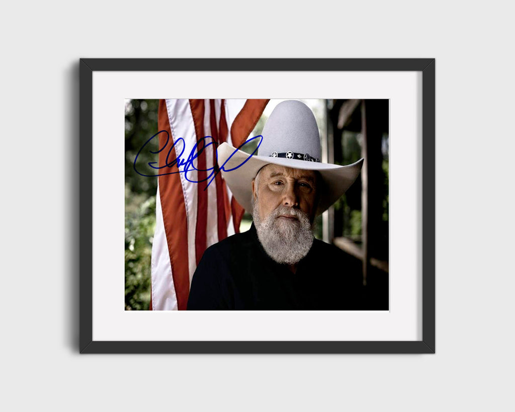 Music Autograph Photo - Charlie Daniels - Southern Fiddle Spirit Music Vintage Framed Prints Gallery Frame 16x20