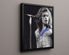 Music Autograph Photo - David Lee Roth - Mic and Mane Music Vintage Framed Prints Floating Canvas 16x20