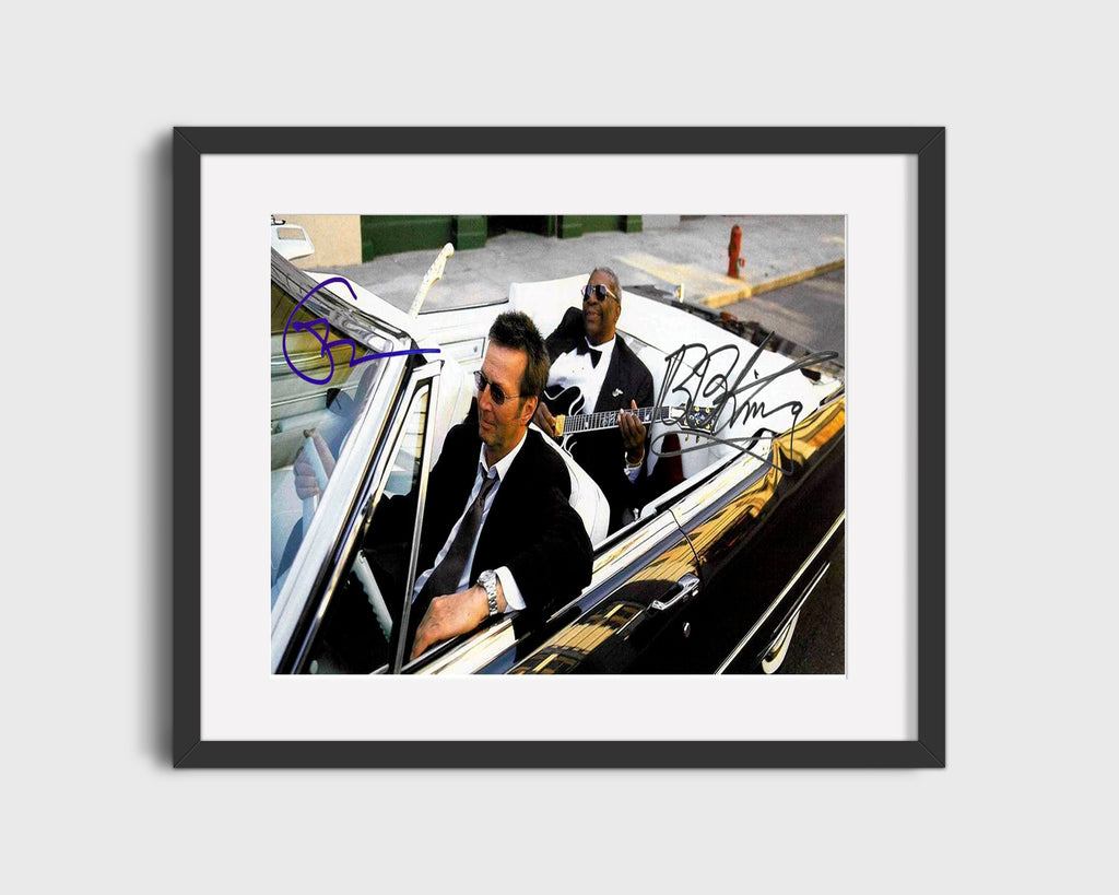 Music Autograph Photo - Eric Clapton and BB King - Blues Royalty on a Joyride Music Vintage Framed Prints Gallery Frame 16x20