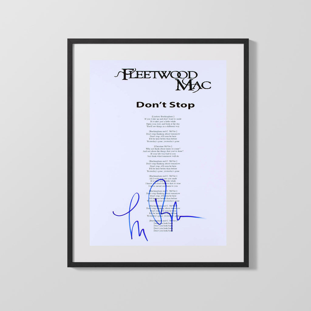 Music Autograph Photo - Fleetwood Mac - Dont Stop Dreaming Music Vintage Framed Prints Gallery Frame 16x20