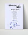 Music Autograph Photo - Fleetwood Mac - Dont Stop Dreaming Music Vintage Framed Prints Poster 16x20