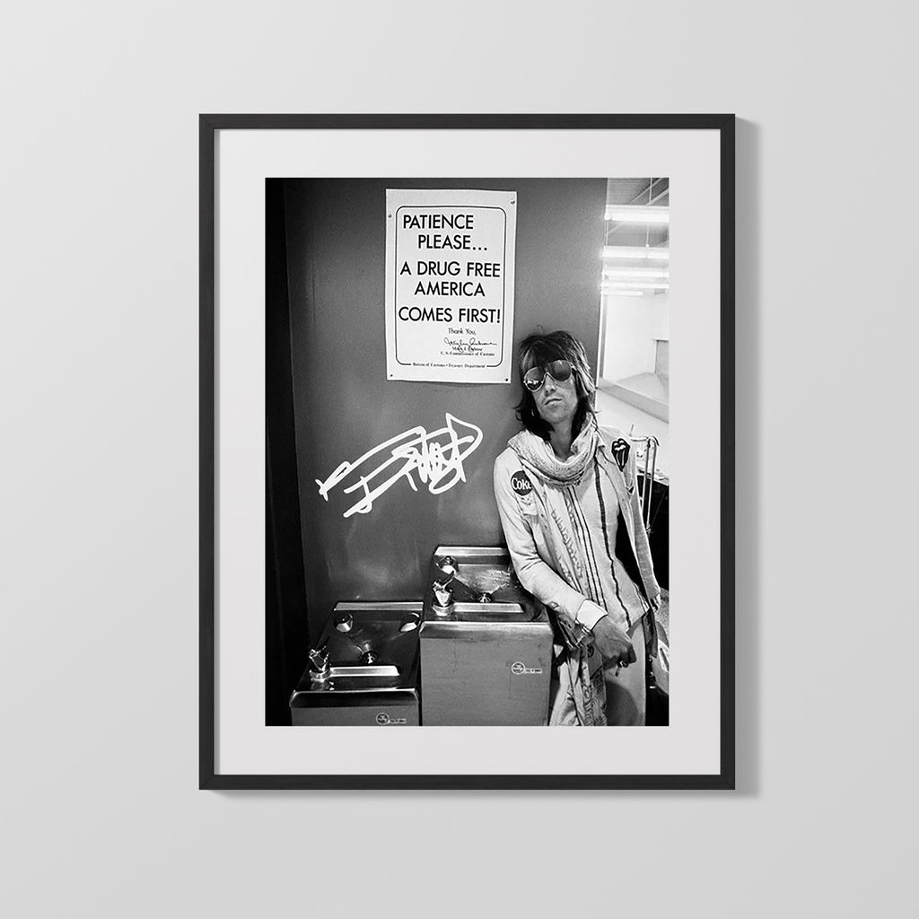 Music Autograph Photo - Keith Richards - Anti-Drug Rebel Stance Music Vintage Framed Prints Gallery Frame 16x20