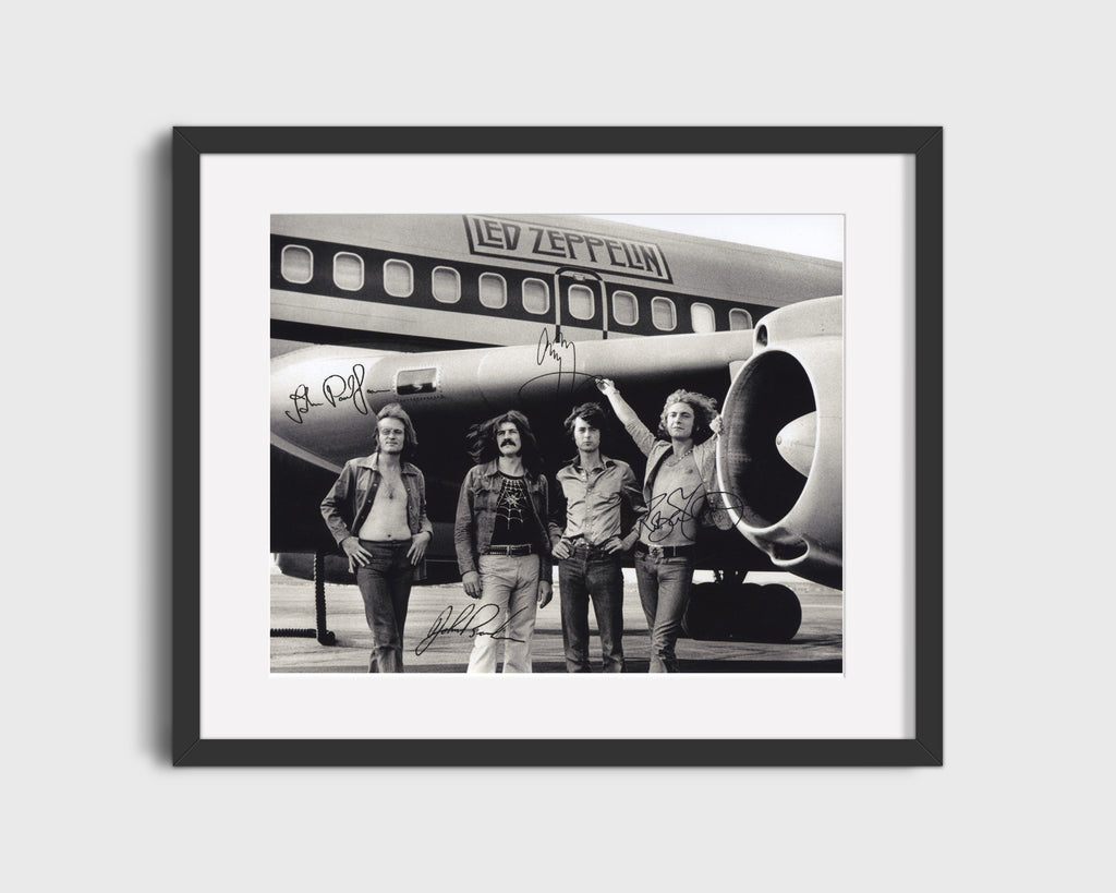 Music Autograph Photo - Led Zeppelin - Stairway to Jet Music Vintage Framed Prints Gallery Frame 16x20