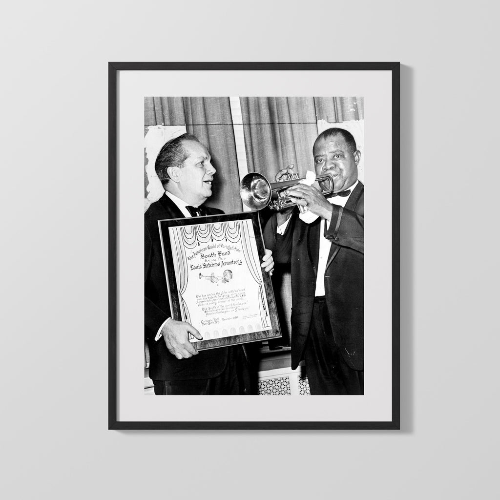 Music Autograph Photo - Louis Armstrong - Honored with a Blast Music Vintage Framed Prints Gallery Frame 16x20