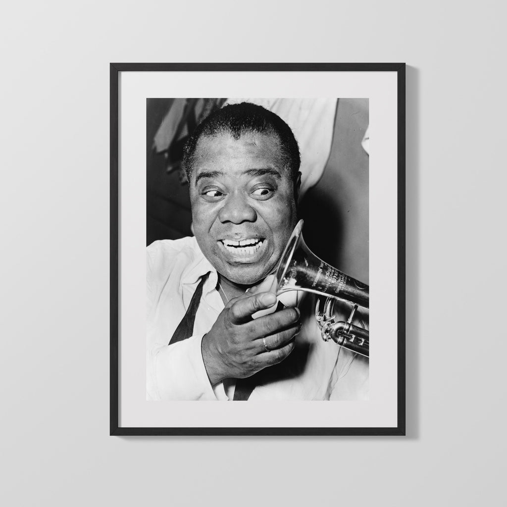 Music Autograph Photo - Louis Armstrong - Trumpet Joy Music Vintage Framed Prints Gallery Frame 16x20