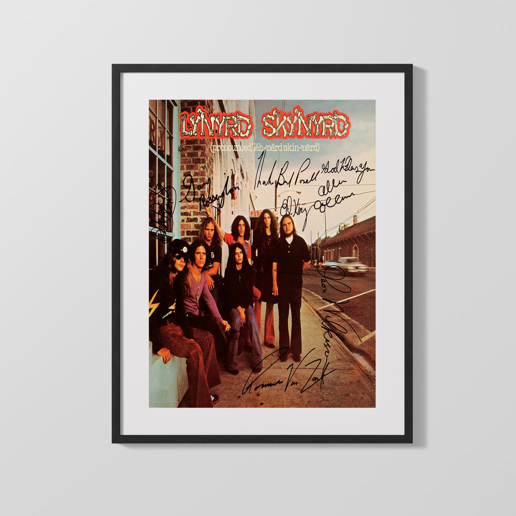 Music Autograph Photo - Lynyrd Skynyrd - Pronounced Debut Autographed Music Vintage Framed Prints Gallery Frame 16x20