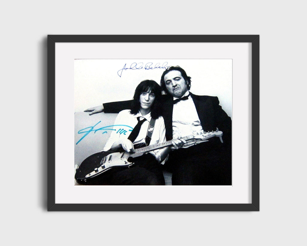 Music Autograph Photo - Patti Smith and John Belushi - Backstage Mischief Music Vintage Framed Prints Gallery Frame 16x20