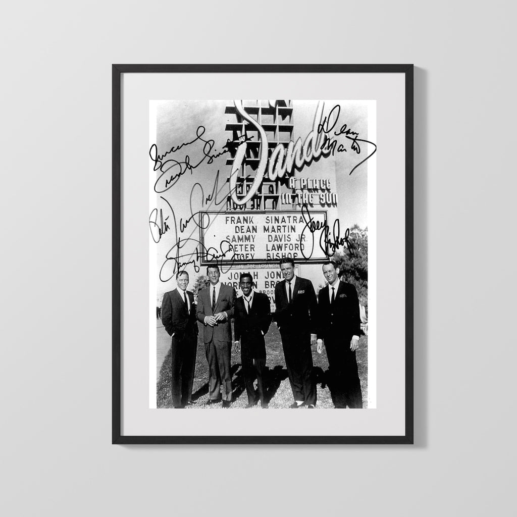 Music Autograph Photo - Rat Pack - Sands Autographed Legends Music Vintage Framed Prints Gallery Frame 16x20